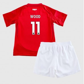 Nottingham Forest Chris Wood #11 Dětské Domácí dres komplet 2024-25 Krátký Rukáv (+ trenýrky)